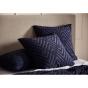 Platinum Echo Navy Polyester Jacquard Quilt Cover Set | Queen Bed | Navy
